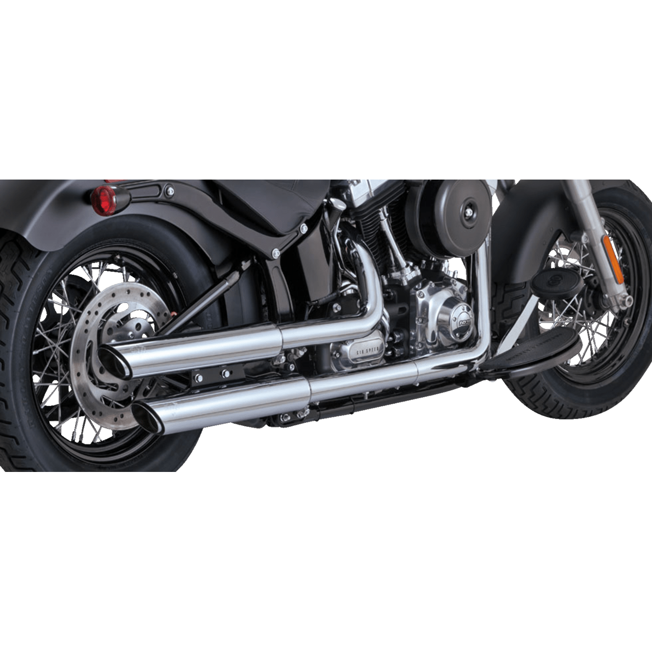 VANCE & HINES 3" Twin Slash Slip-On Muffler Chrome 16341