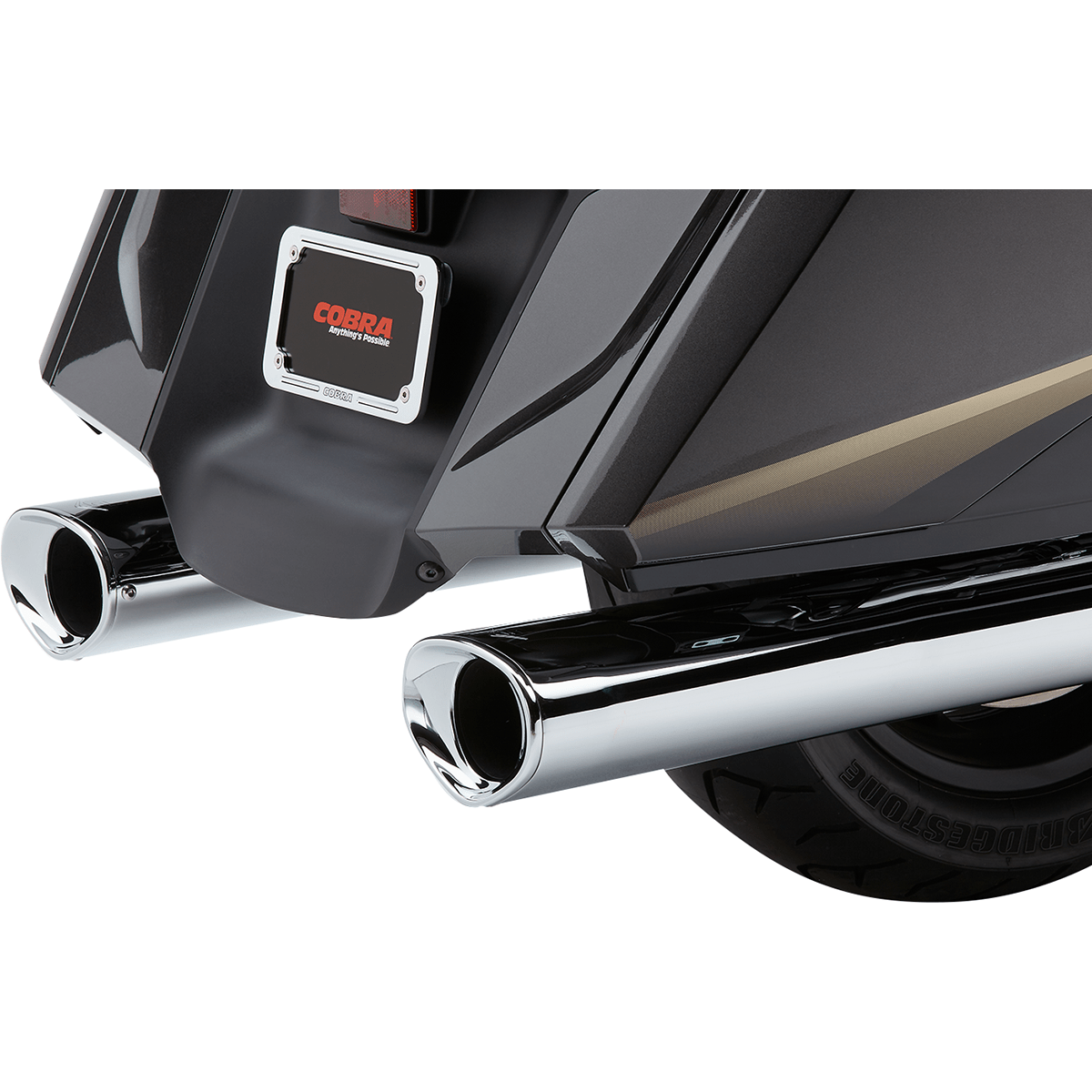 COBRA Chrome Tri Flow Mufflers 1218