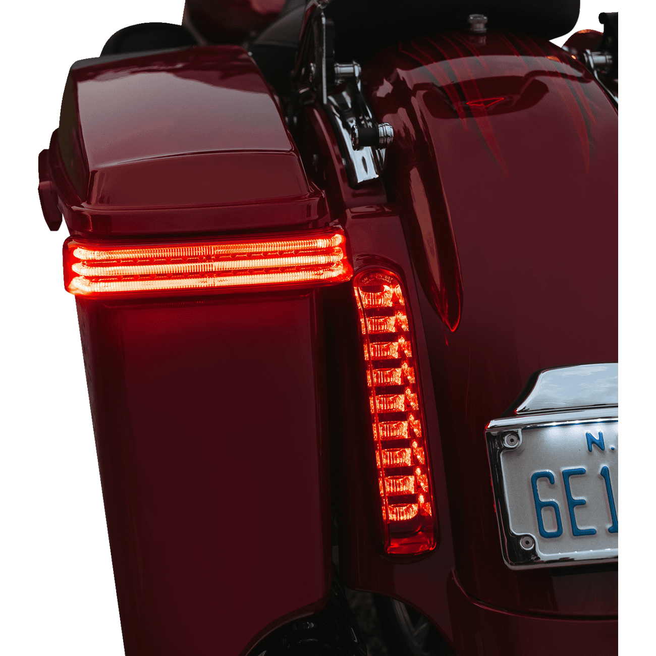 CUSTOM DYNAMICS Saddlebag LED Lights Sequential Black/Red PBSBSEQHDBR