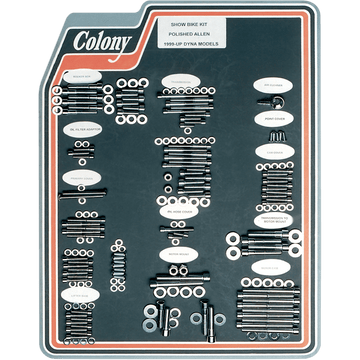 COLONY Bolt Kit Motor Transmission Polished Dyna 1000P