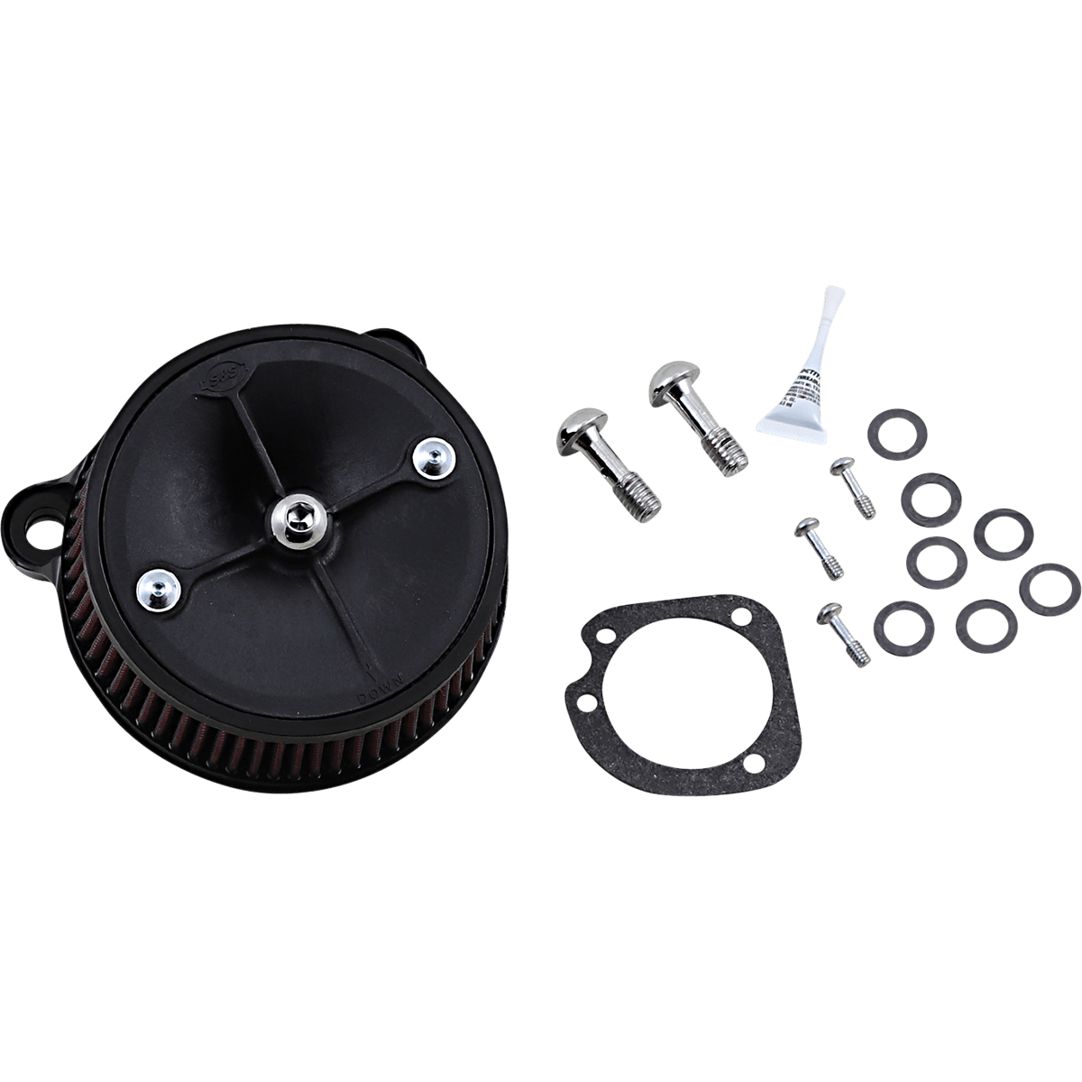 S&S CYCLE Super Stock™ Stealth Air Cleaner Kit Black 1700302E