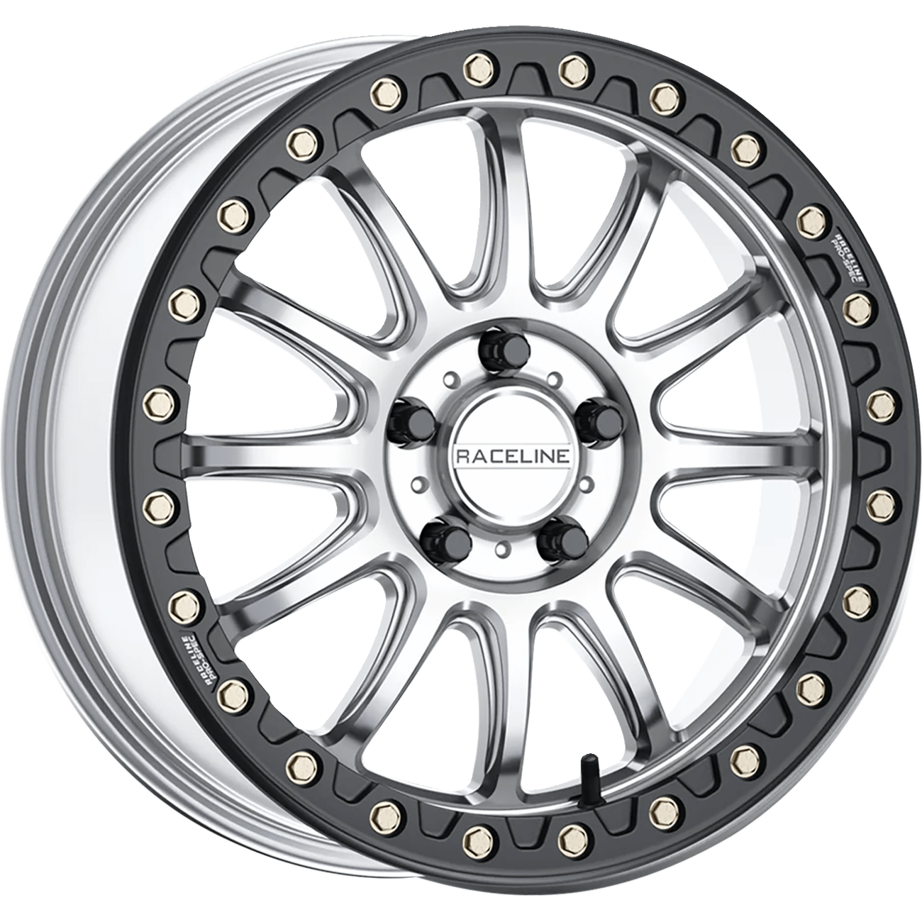 RACELINE WHEELS Wheel Alpha Front/Rear Hyper Silver/with Black Ring 17x7 4/156 +25 mm A14SB77056+25