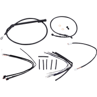 BURLY BRAND Cable Kit Jail Bar 12" Handlebars Black Vinyl B301252