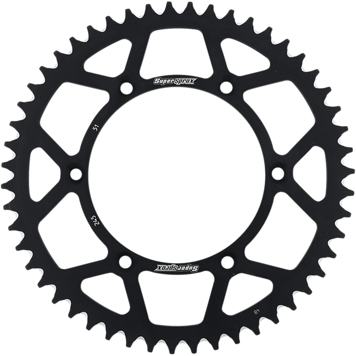 SUPERSPROX Rear Sprocket Black Yamaha 51 Tooth