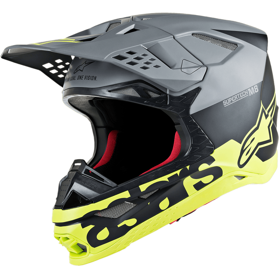 ALPINESTARS Supertech M8 Helmet Radium MIPS® Matte Black/Mid Gray/Yellow Fluo Small 83015191305SM