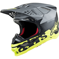 ALPINESTARS Supertech M8 Helmet Radium MIPS® Matte Black/Mid Gray/Yellow Fluo Large 83015191305LG