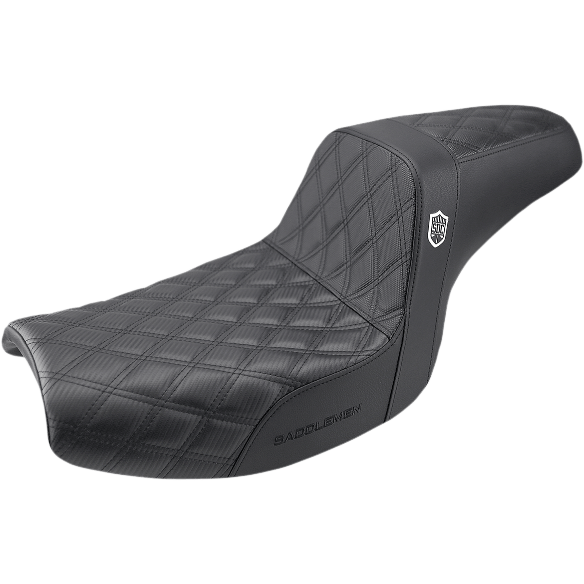 SADDLEMEN Pro Series SDC Performance Seat without Backrest Lattice Stitch/Lumbar Gripper FXR '82-'00 SC88209DB