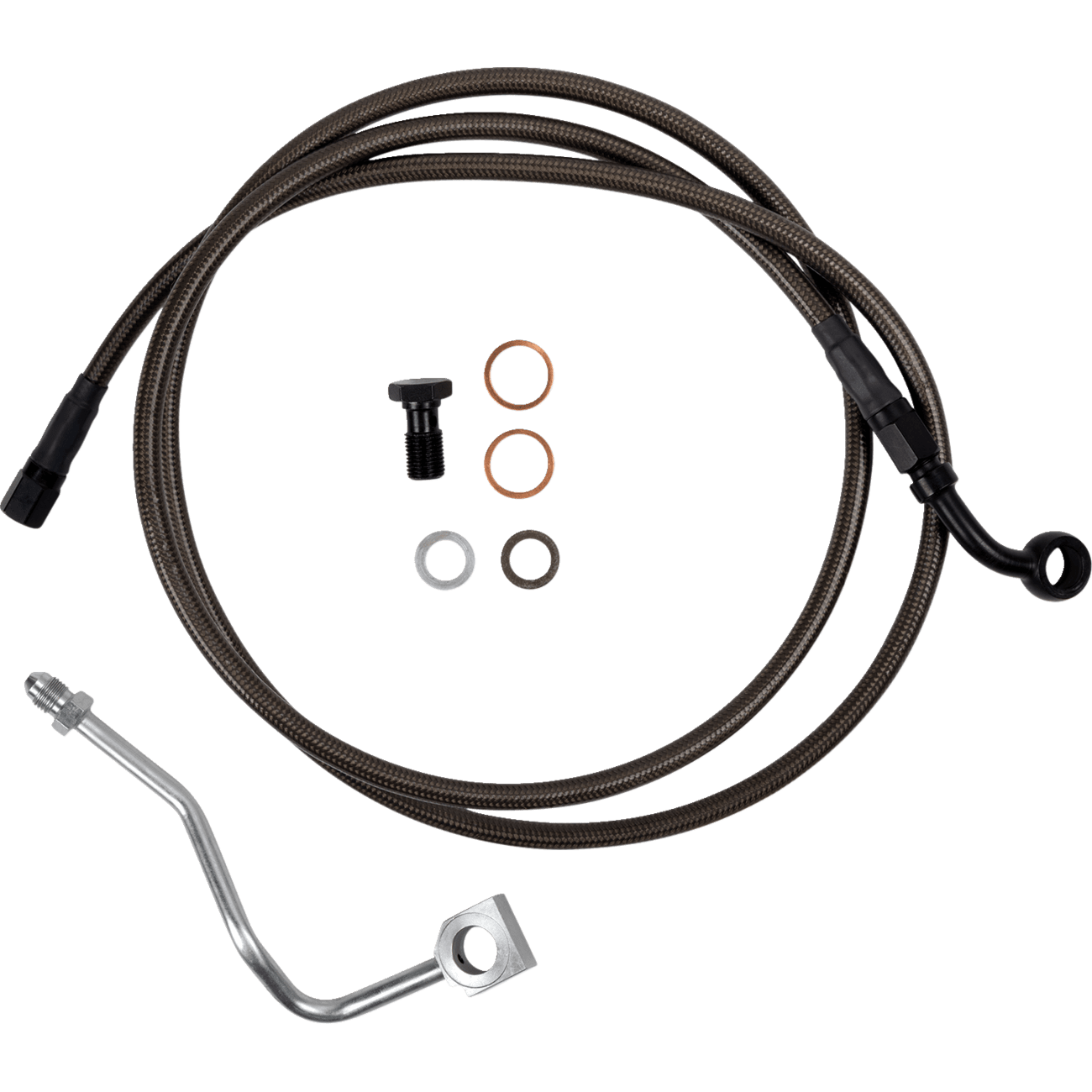 BARNETT Brake Line Upper Carbon Coat w/ Black Fittings 2543051134