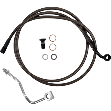 BARNETT Brake Line Upper Carbon Coat w/ Black Fittings 2543051134