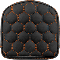 SADDLEMEN RoadSofa™ Sissy Bar Pad Honeycomb Orange Stitching 040849ORA