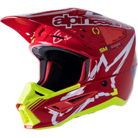 ALPINESTARS SM5 Helmet Action Red/White/Fluo Yellow Medium 83061223325MD