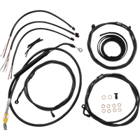 LA CHOPPERS Handlebar Cable/Brake Line Kit Complete 15" 17" Handlebars Midnight LA8056KT216M