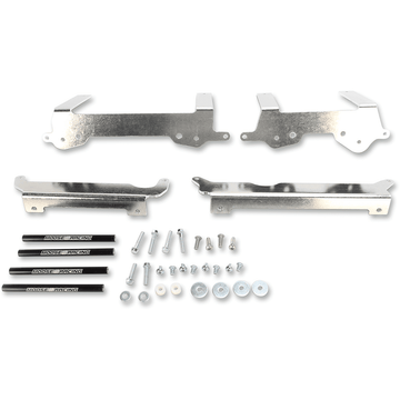 MOOSE RACING Radiator Braces Silver Kawasaki 11186