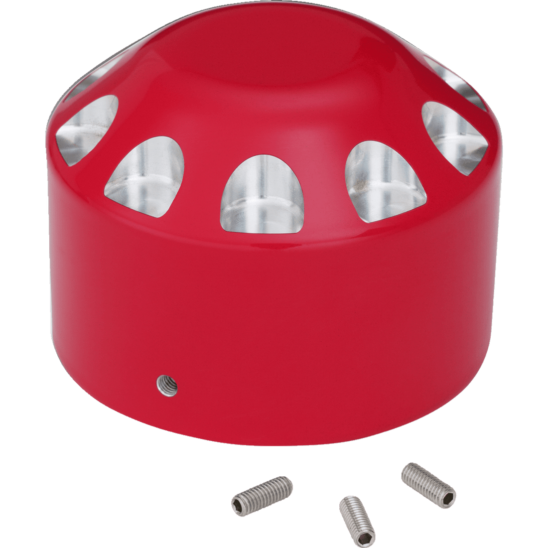 SHOW CHROME Axle Nut Cover Red