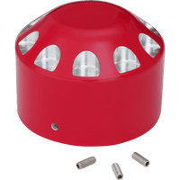 SHOW CHROME Axle Nut Cover Red