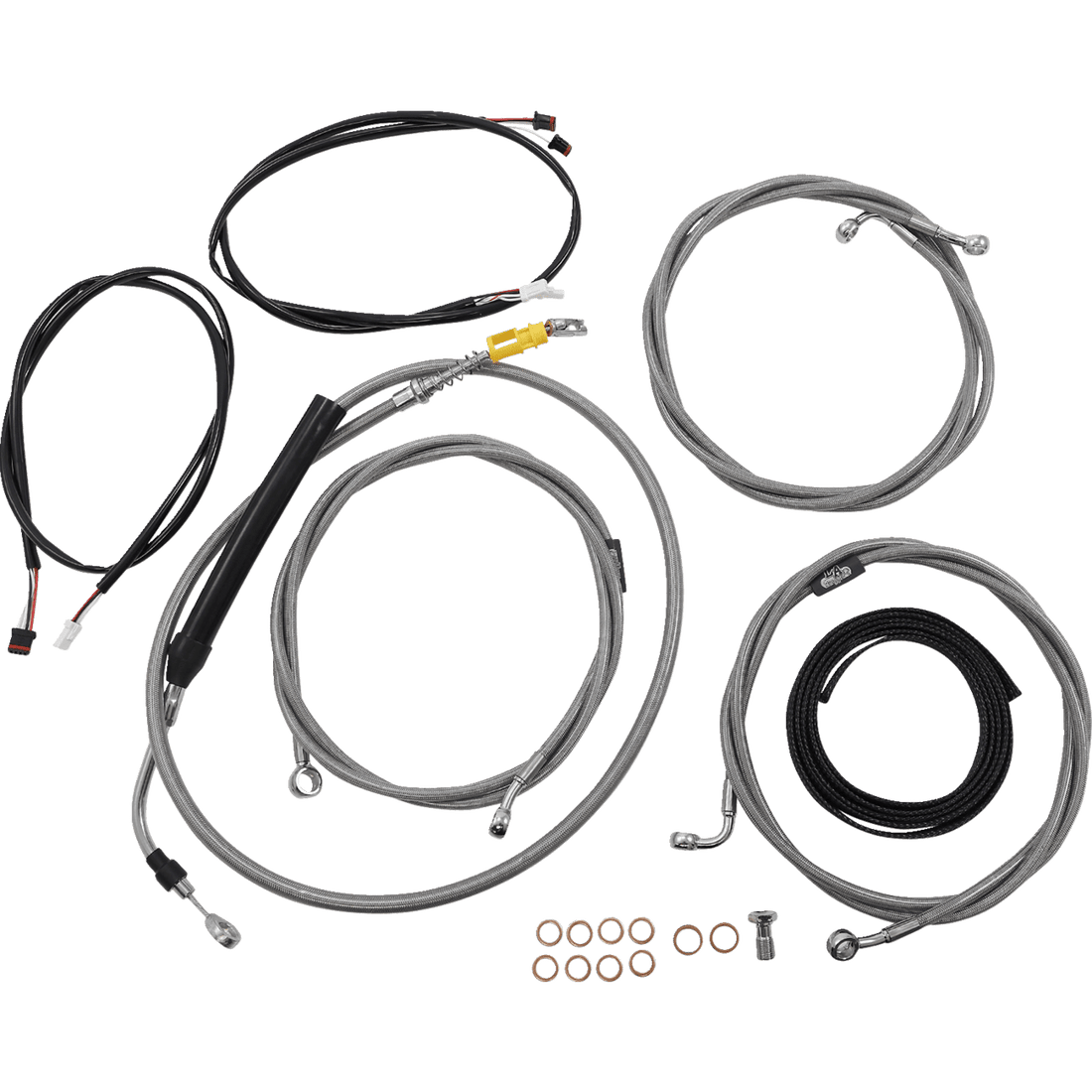 LA CHOPPERS Cable Kit 12" 14" Handlebars ABS Stainless LA8056KT313