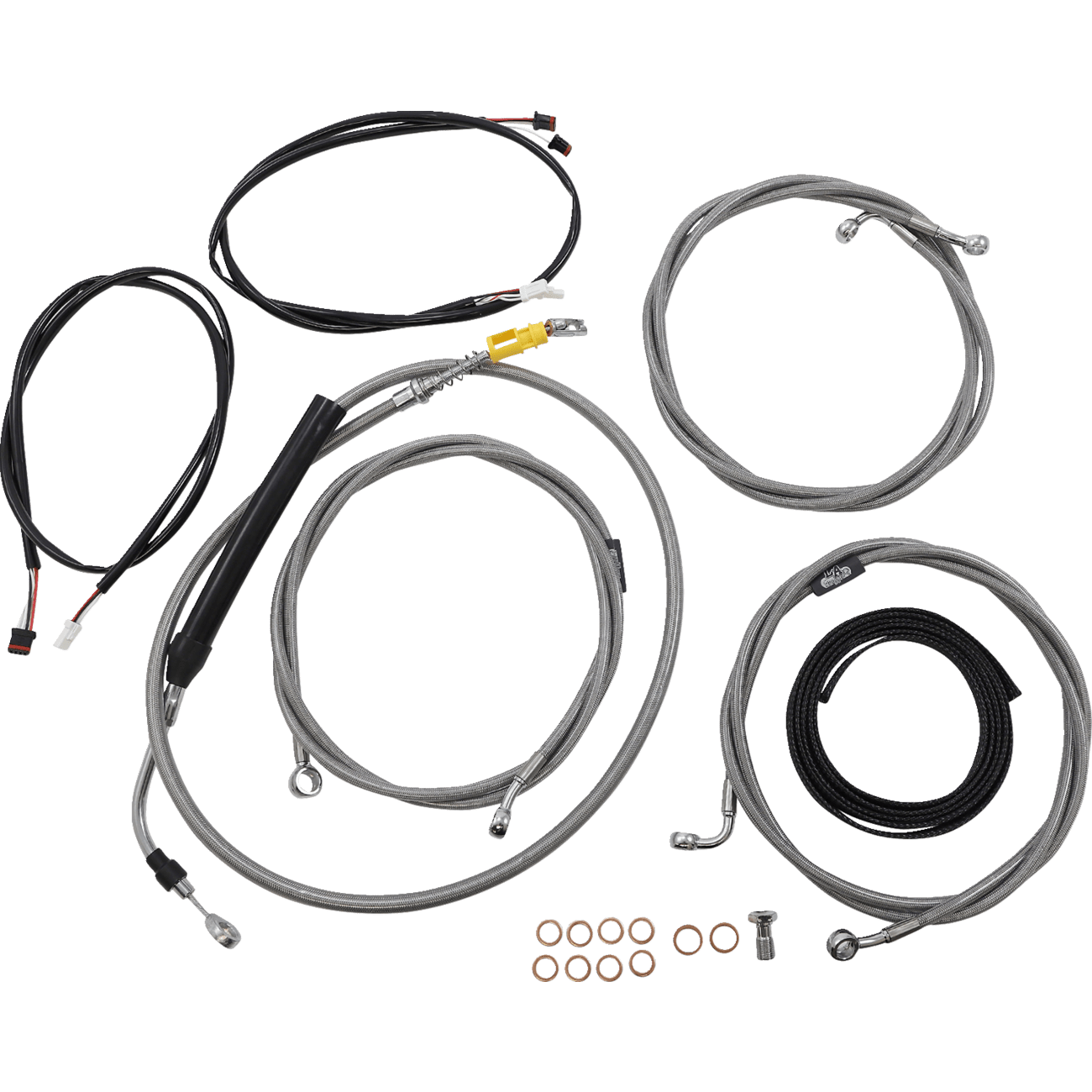 LA CHOPPERS Cable Kit 12" 14" Handlebars ABS Stainless LA8056KT313