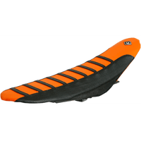 FLU DESIGNS INC. Pro Rib Seat Cover Orange/Black KTM '16-'19