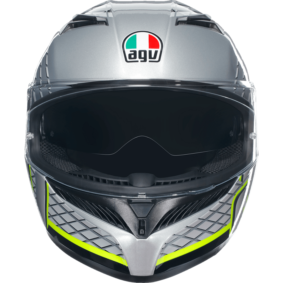 AGV K3 Helmet Fortify Gray/Black/Yellow Fluo Medium 2118381004011M