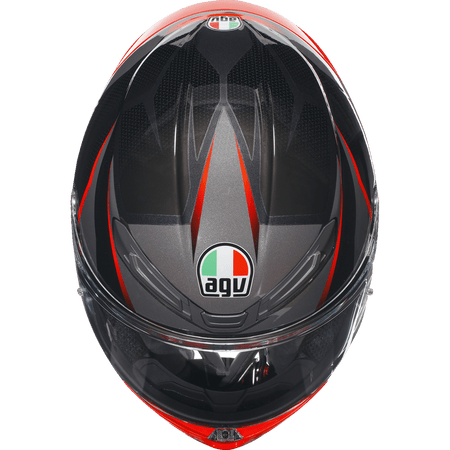 AGV K6 S Helmet Slashcut Black/Gray/Red Small