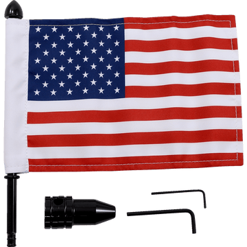 PRO PAD Luggage Rack Flag Mount 3/8" Round With 6" X 9" USA Flag BRFMFXD4