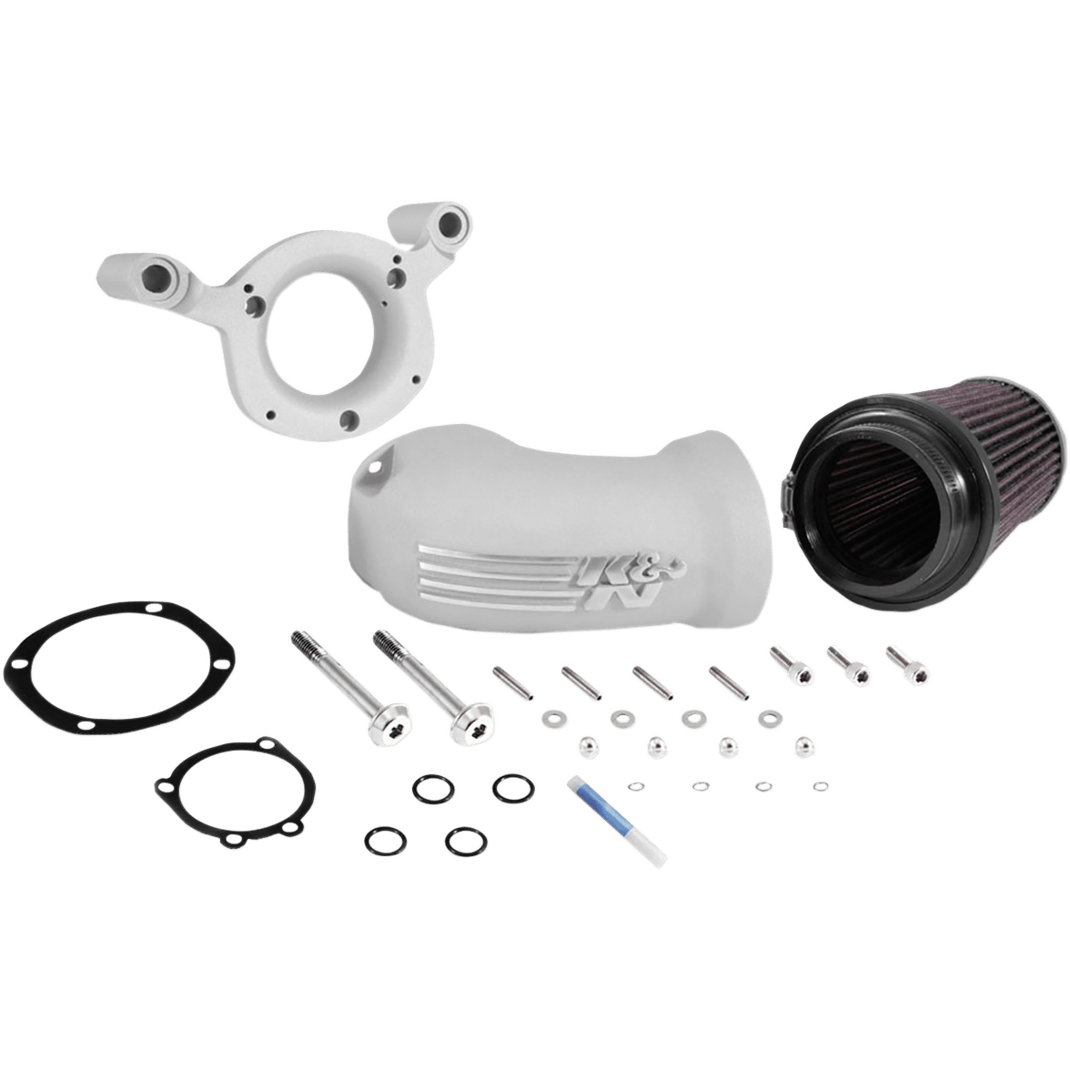 K & N Aircharger® Intake System with Cast Aluminum Intake Tube Satin Silver 571134S