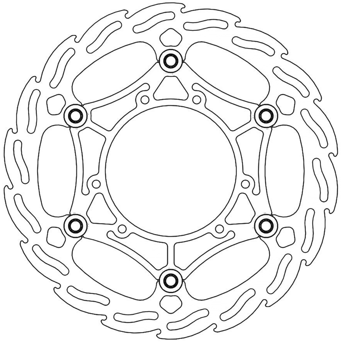 MOTO-MASTER Brake Rotor Front Flame