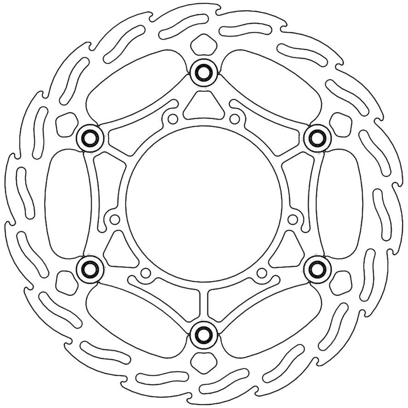 MOTO-MASTER Brake Rotor Front Flame