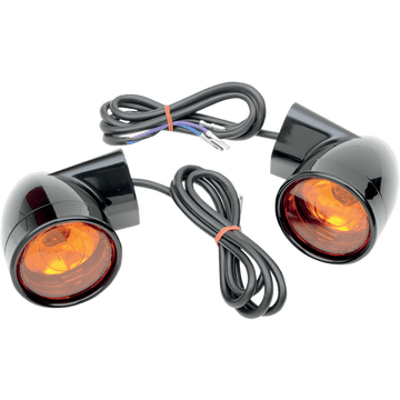 DRAG SPECIALTIES Bullet Turn Signal Lights FLT Black