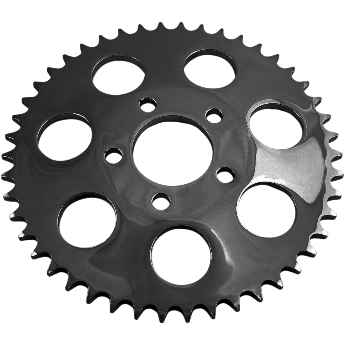 DRAG SPECIALTIES Rear Sprocket Gloss Black Dished 46 Tooth