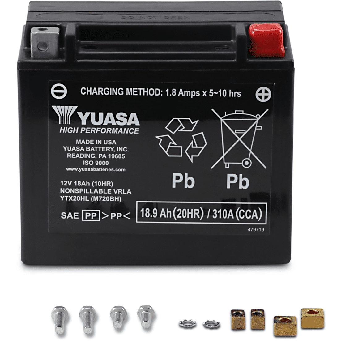 YUASA AGM Battery YTX20HL YUAM720BH