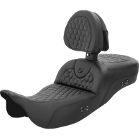 SADDLEMEN RoadSofa™ Seat Honeycomb with Backrest Extended Reach Heated FL '08-'23 80807B190BRHC