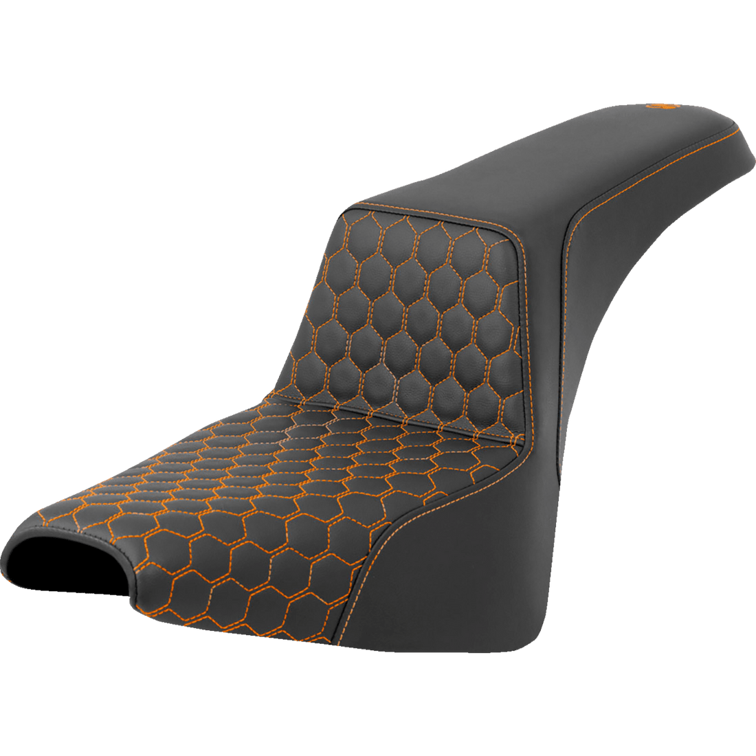 SADDLEMEN Step-Up Seat Honeycomb Orange Stitching FXBB/FXST '18-'24 A81830177ORA