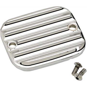 JOKER MACHINE Master Cylinder Cover Brake Front Finned Chrome