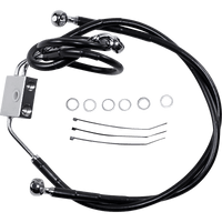 DRAG SPECIALTIES Brake Line Front Black +2" FXDF '12-'17