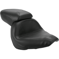 MUSTANG Seat Vintage Wide Touring Without Driver Backrest One-Piece Smooth Black VLX600 75794