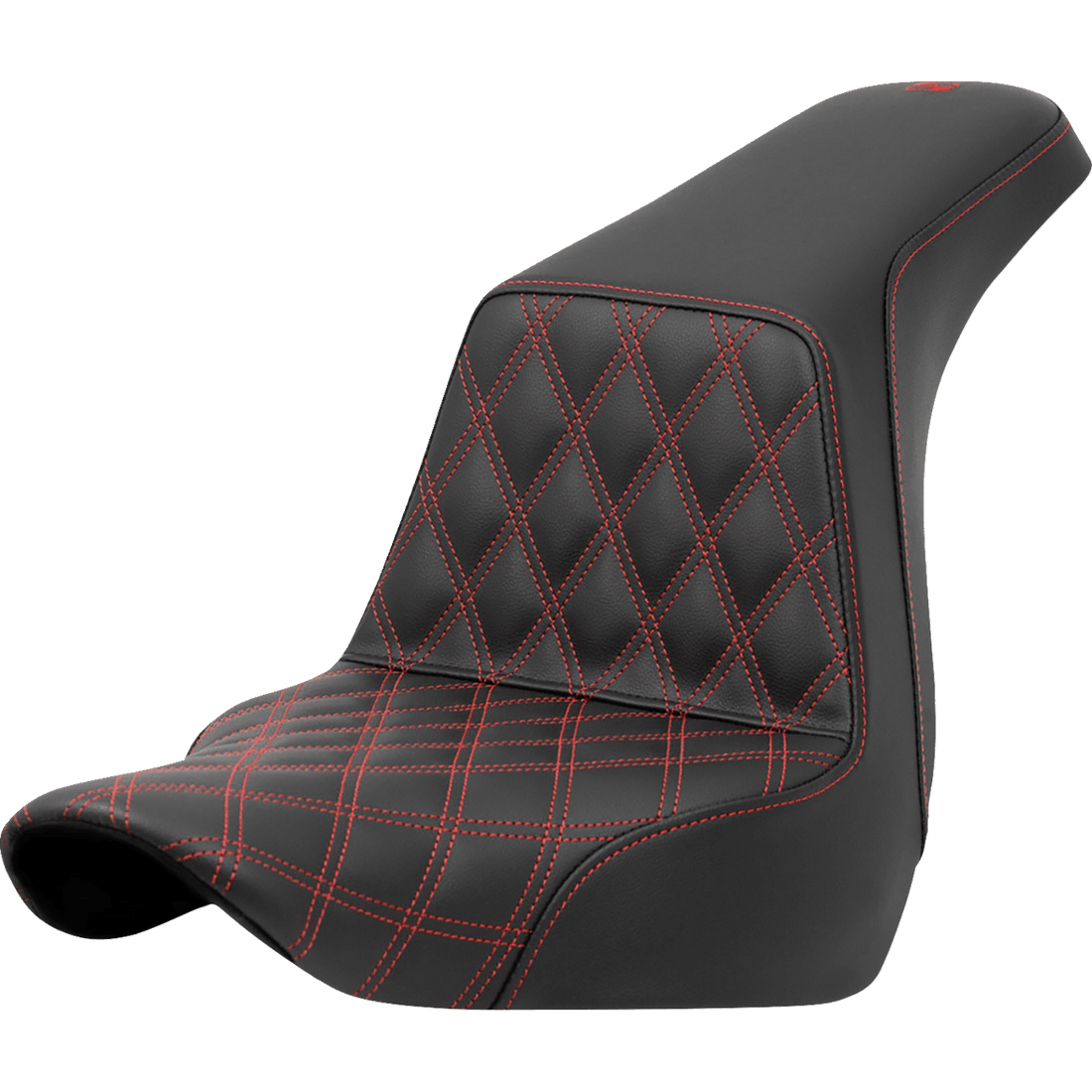 SADDLEMEN Step-Up Seat Front Lattice Stitch Red Stitch FXLR/FLSB '18-'21 A81829172RED