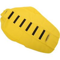 SDG 6-Ribbed Seat Cover Black Ribs/Yellow Top/Yellow Sides