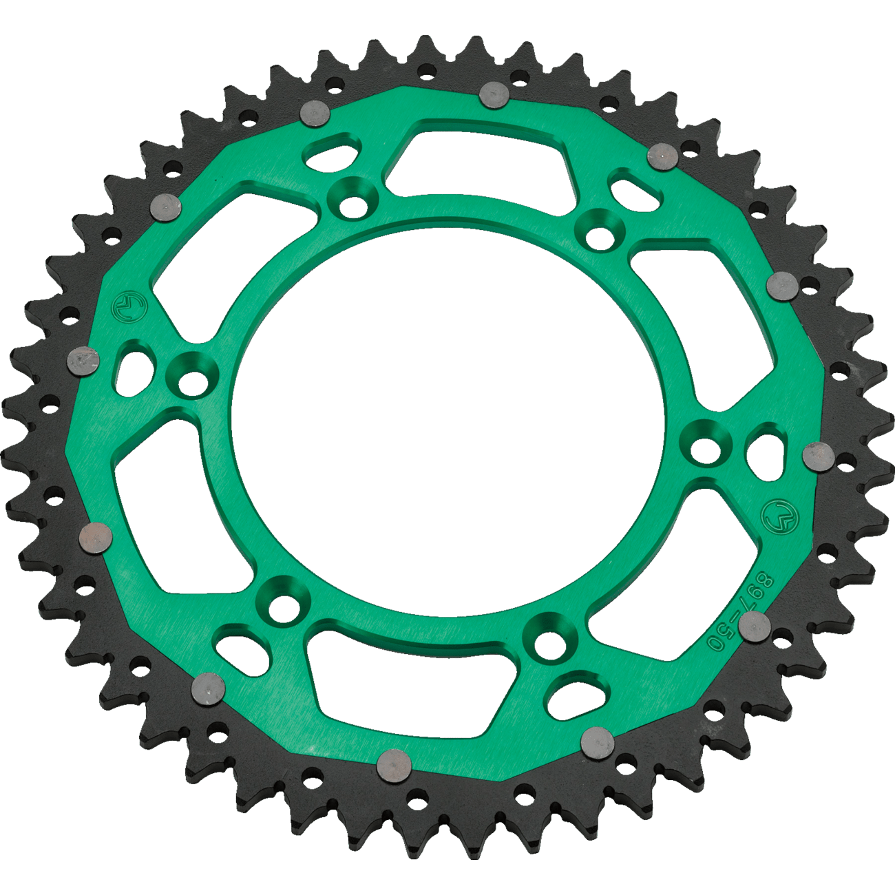 MOOSE RACING Dual Sprocket Green 50 Tooth