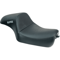 SLYFOX Slyfox Seat Gray Logo Black Vinyl w/ Slipstop Carbon Fiber XL