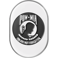 FIGURATI DESIGNS Antenna Cover Right Rear Fender POW-MIA -Chrome