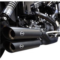 S&S CYCLE Slash Cut Mufflers Black 5500724