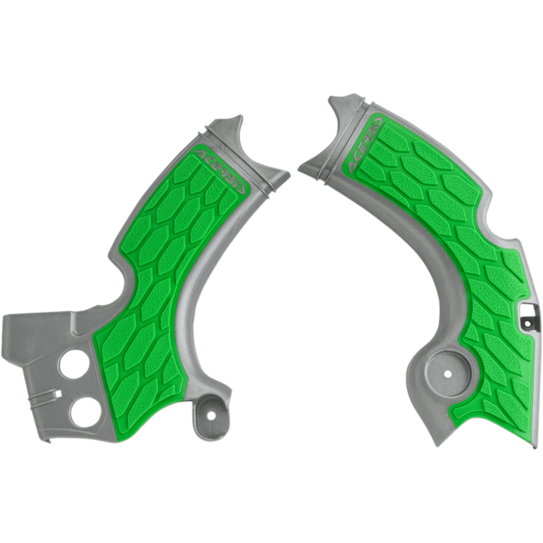 ACERBIS X-Grip Frame Guards Silver/Green KX 250 F