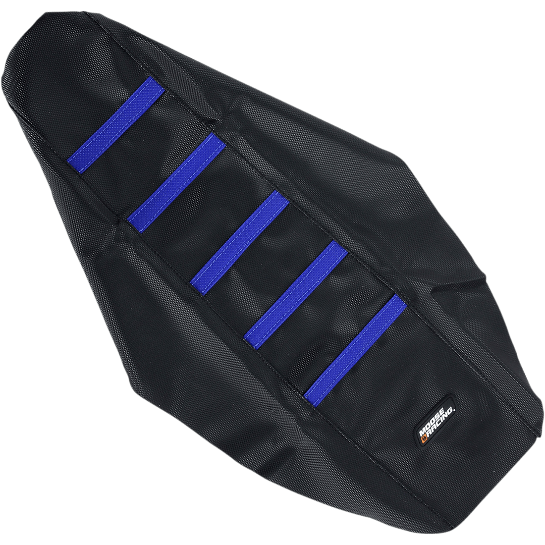 MOOSE RACING Ribbed Seat Cover Black Cover/Blue Ribs Yamaha