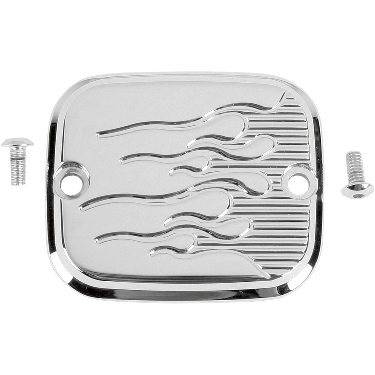 JOKER MACHINE Master Cylinder Cover Brake Front Flame Chrome