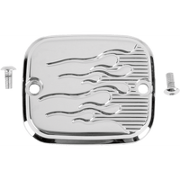 JOKER MACHINE Master Cylinder Cover Brake Front Flame Chrome