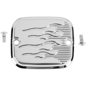 JOKER MACHINE Master Cylinder Cover Brake Front Flame Chrome