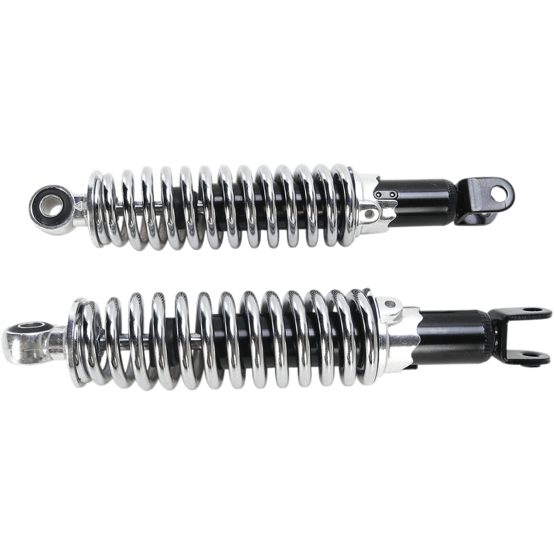 EMGO Custom Shorty Shocks with Shroud Black Body/Chrome Spring Finish Clevis Lowering 1705697