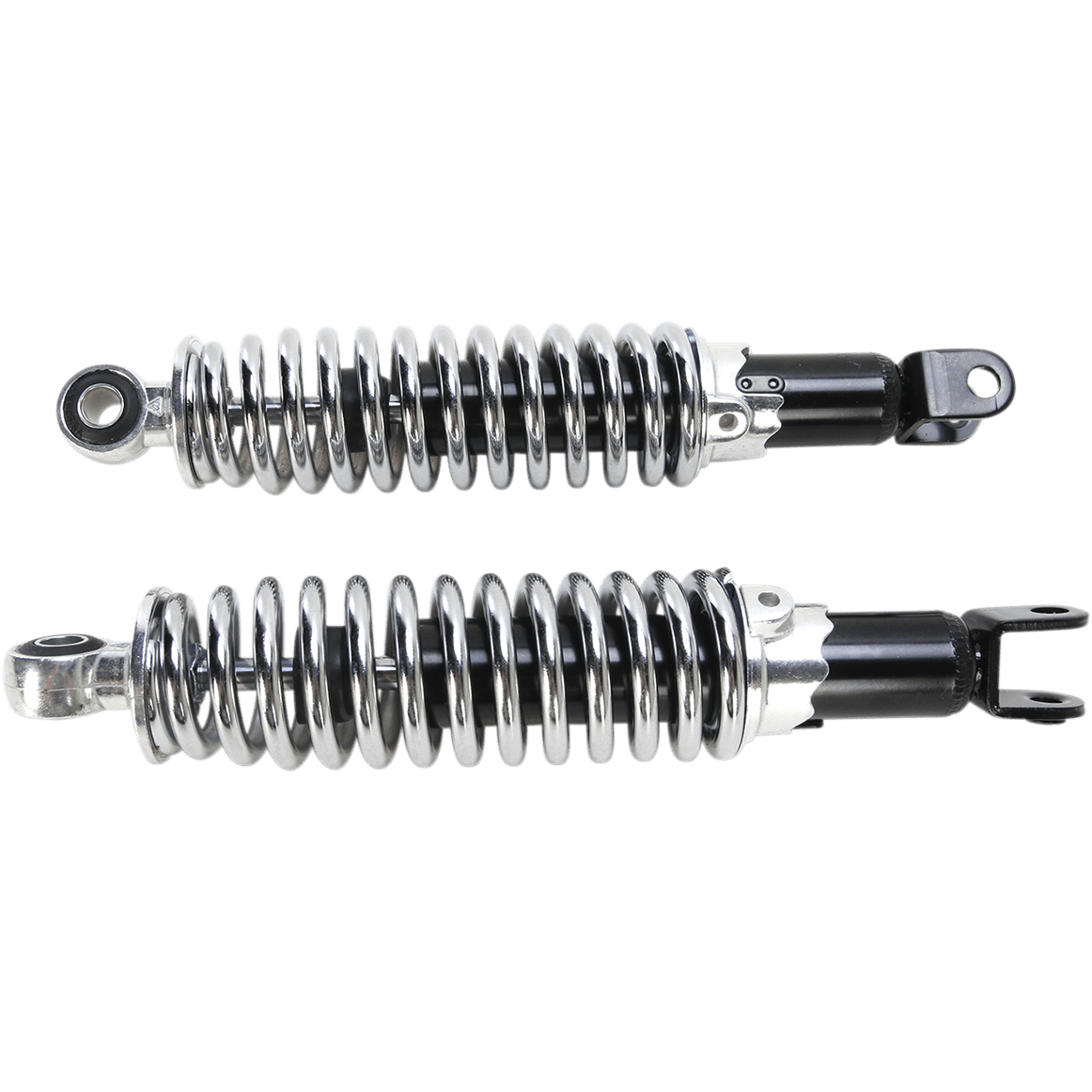 EMGO Custom Shorty Shocks with Shroud Black Body/Chrome Spring Finish Clevis Lowering 1705697