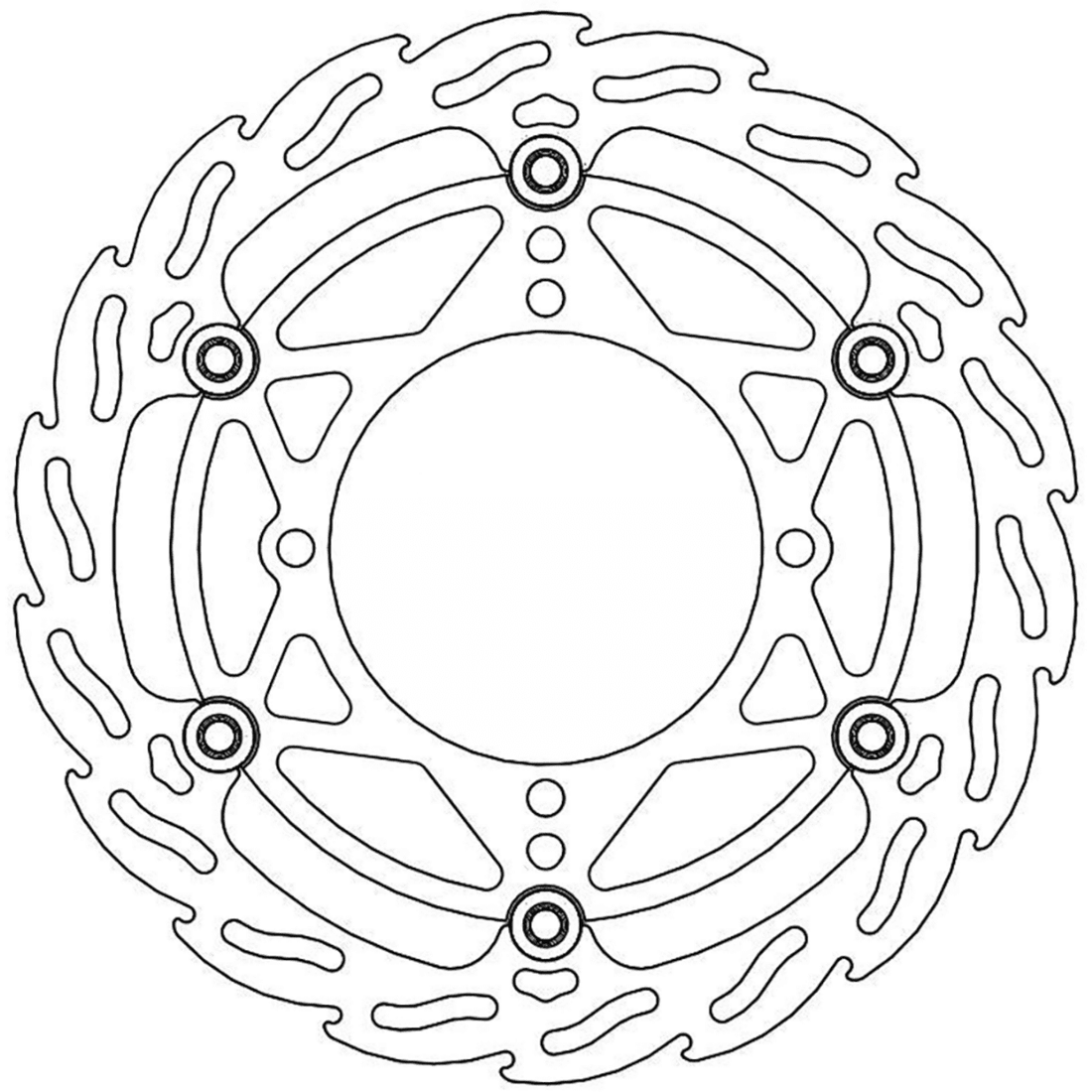 MOTO-MASTER Brake Rotor Front Flame